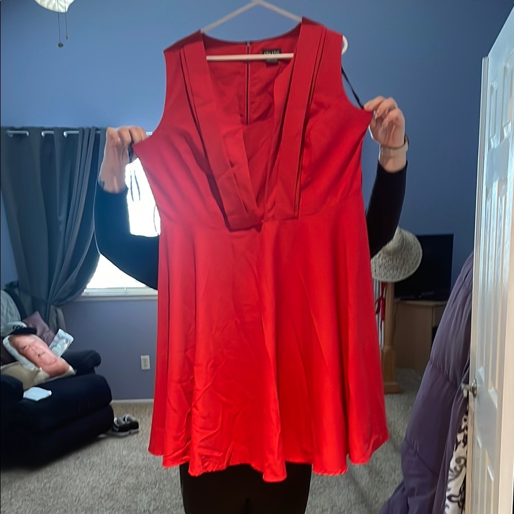Elegant Red Sleeveless Top
